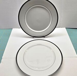 Set OF 2 Lenox Debut Leigh Millennium Bone China Dinner Plates 10 3/4"  EUC.
